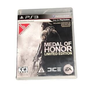 PS3 Metal Of Honor Limited Ed Sony CIB (Playstation, 2010) Pre-owned